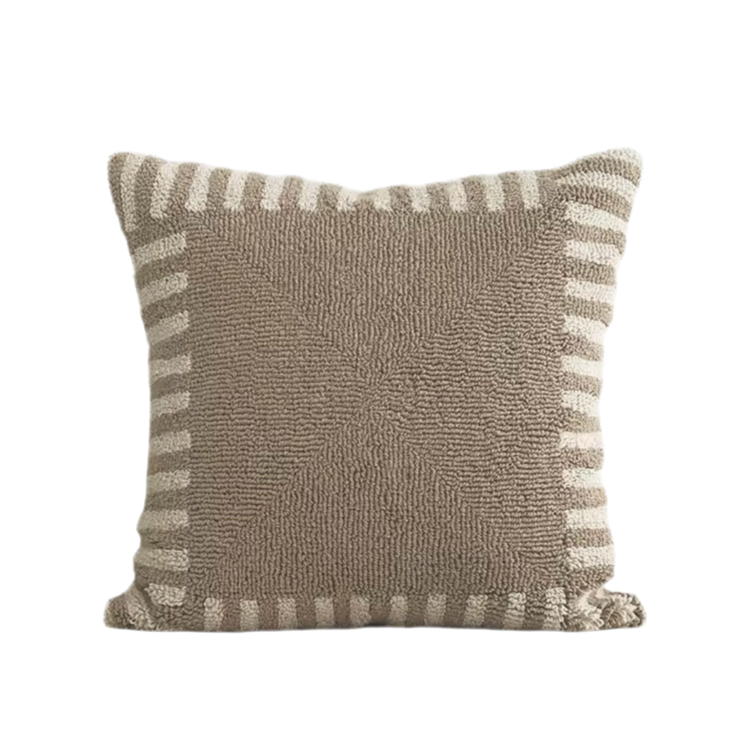 Zora – Striped Embroidered Cushion Cover