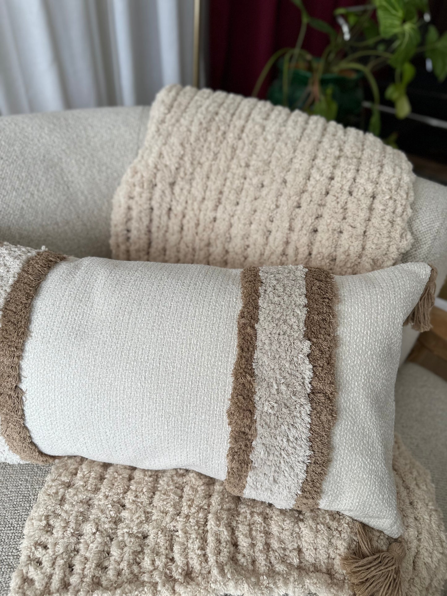 Eden – Farmhouse Tassel Lumbar Cushion Cover