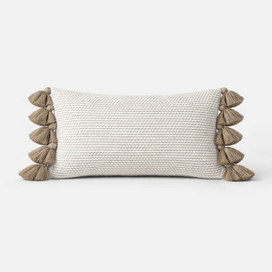 Safi – Boho Fringe Lumbar Cushion Cover