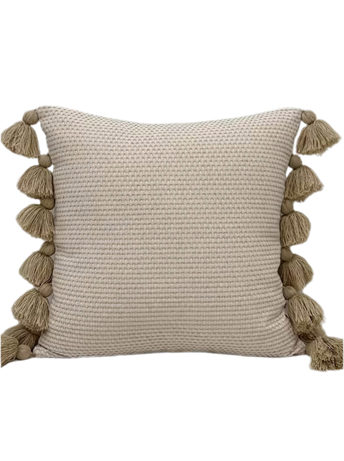 Raya – Textured Fringe Square Cushion Cover